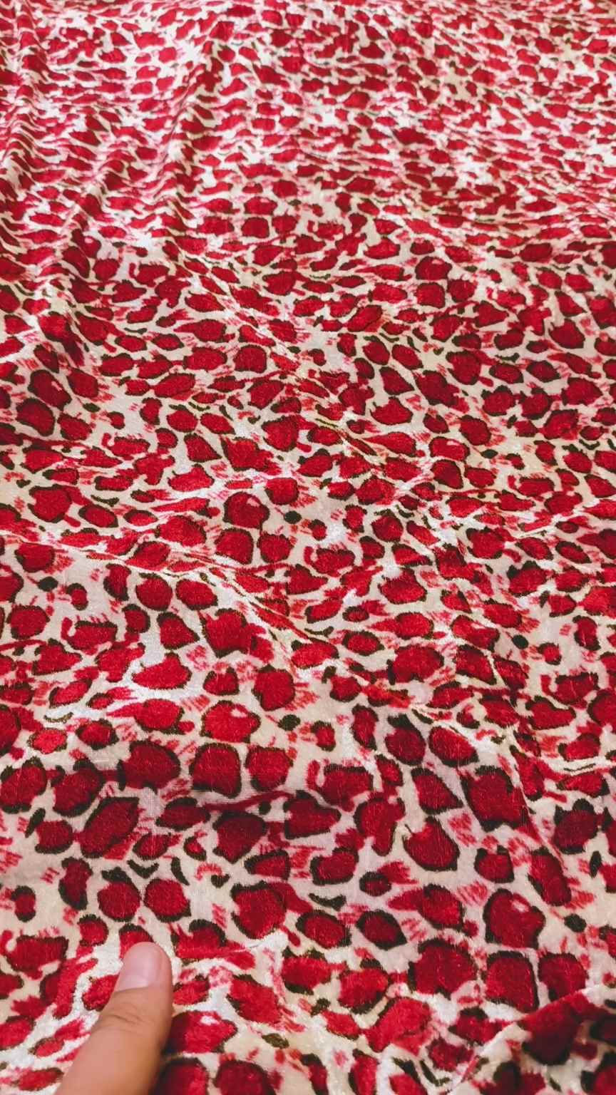 🥳 Sale Sale M-4448  Imported Digital Cheeta print  🐆 Korean Velvet Same Print Shirt & Truzer 2pc