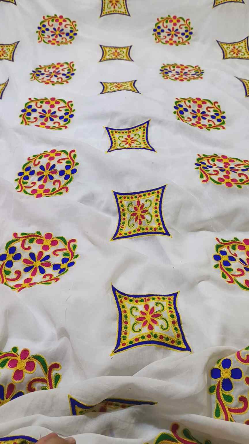 Shawl 🥳 Sale Sale M-4443  imported 3-D queshia Embroidery High quality Lawn Shawl 😱
