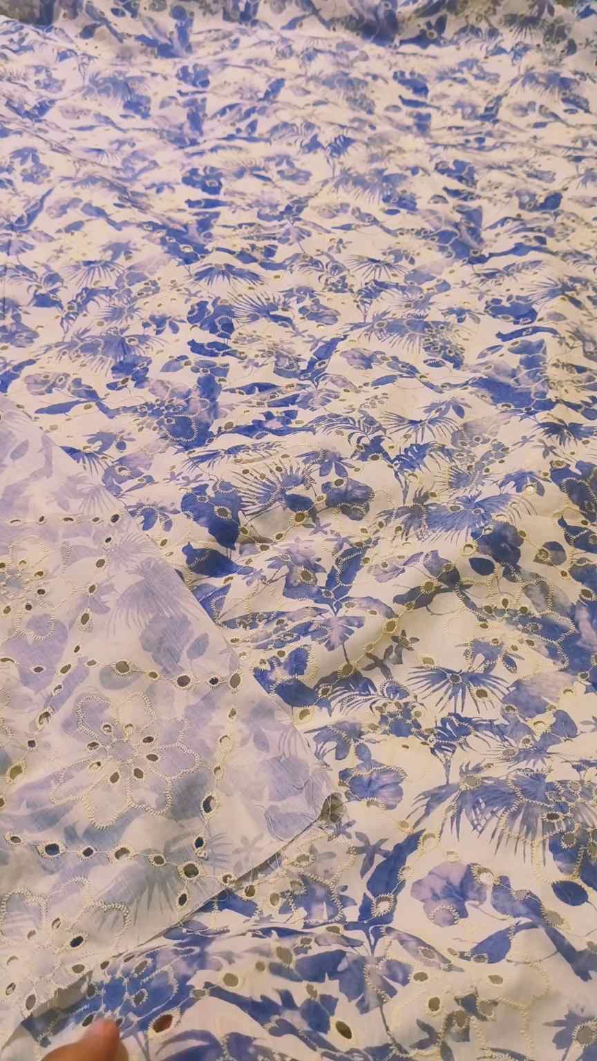 🥳 Sale Sale M-4491  mported Digital Shiffli Chickenkari Embroidery Pure Summer Lawn Shirt