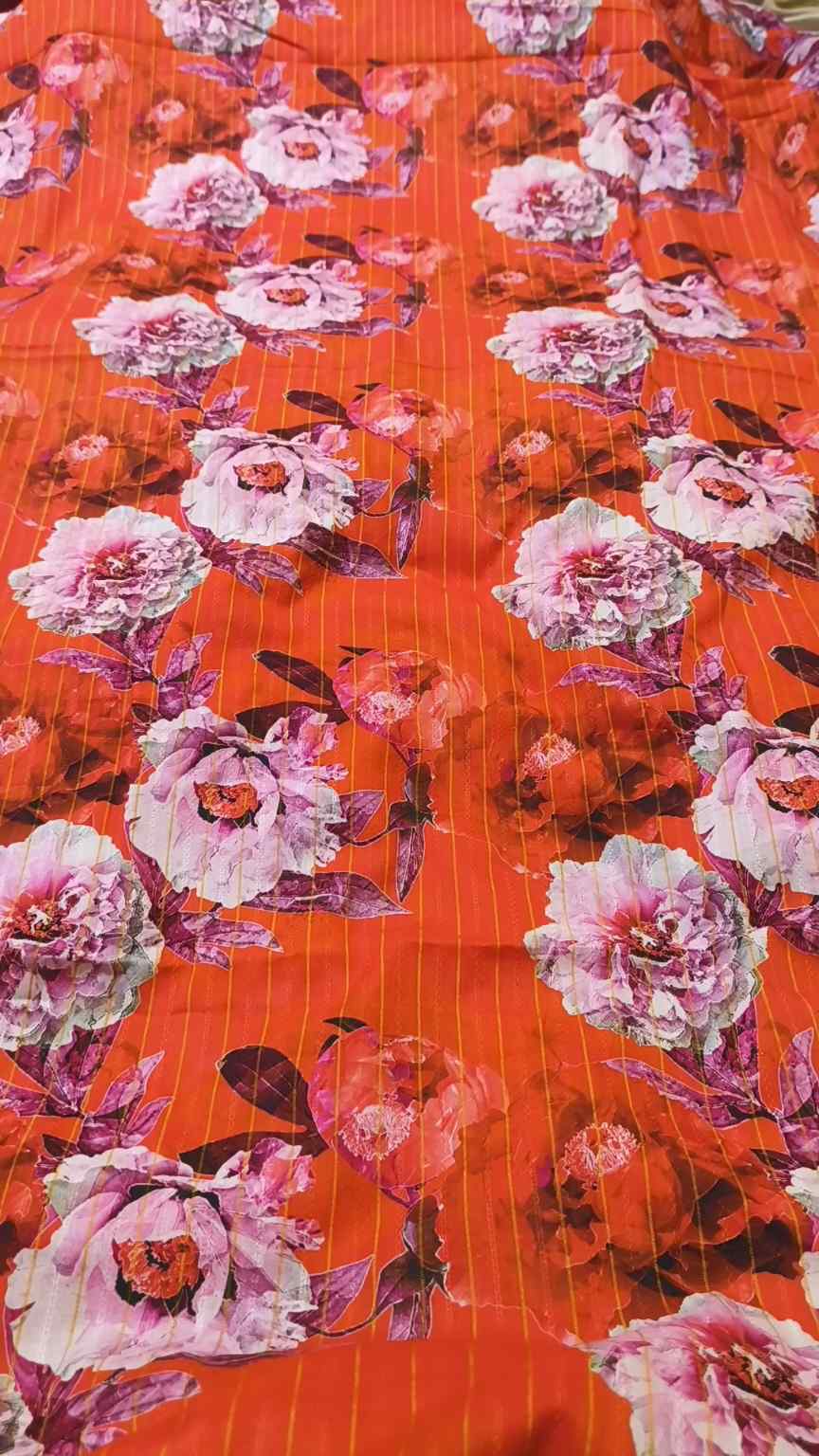 🥳 New Arrivals M-4518. Imported Digital Dorria Gold Messori Line Soft Khaddar Same print Shirt & Truzer 2pc