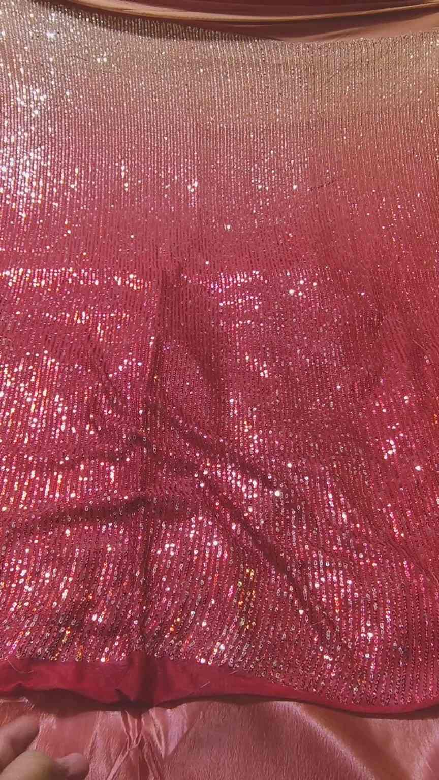 🥳 Sale Sale M-4632   Imported Fancy Double Shade Squance citara embroidery Shirt & Kattan silk inner & Truzer
