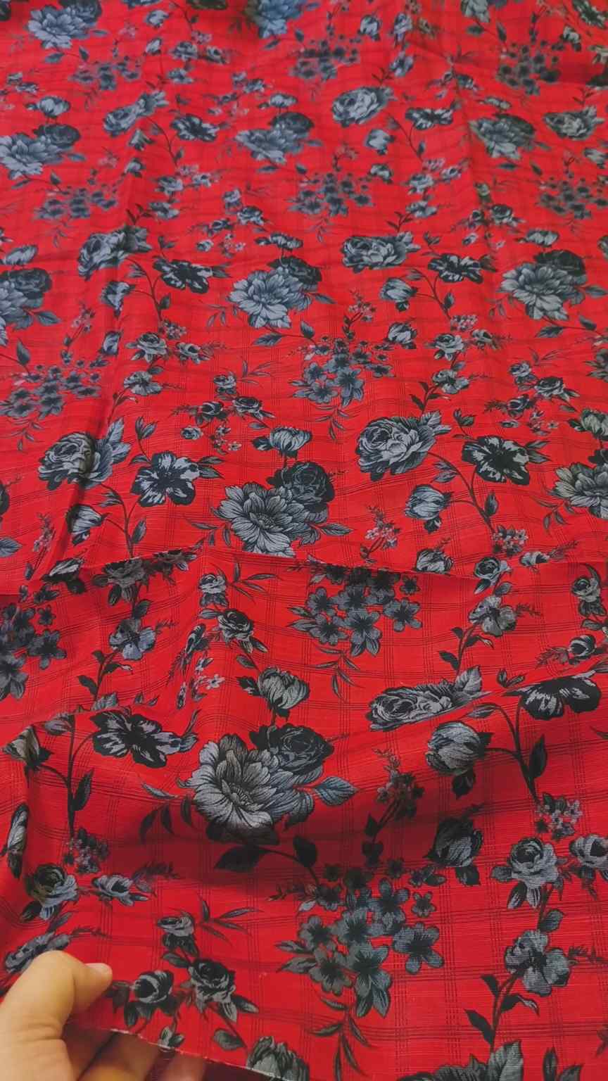 M-4937   Imported Digital Dorria Soft Khaddar Same print Shirt & Truzer 2pc