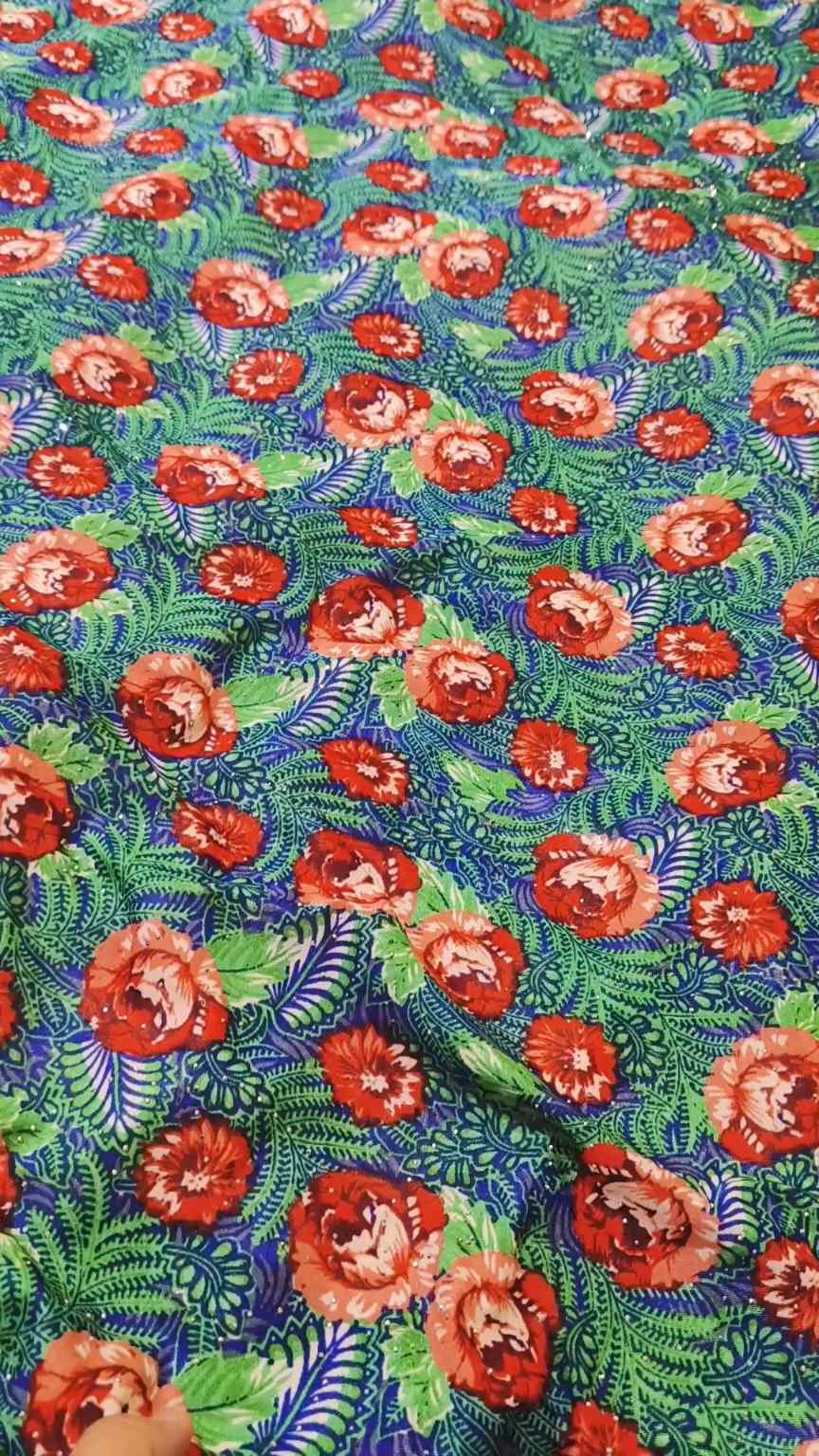 🥳 Sale Sale M-5101 Imported Korean nago wali (Jersi Velvet) Same print Shirt & Truzer 2pc