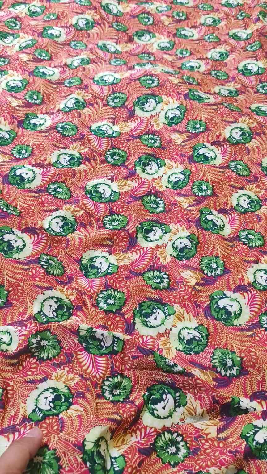 🥳 Sale Sale M-5099 Imported Korean nago wali (Jersi Velvet) Same print Shirt & Truzer 2pc