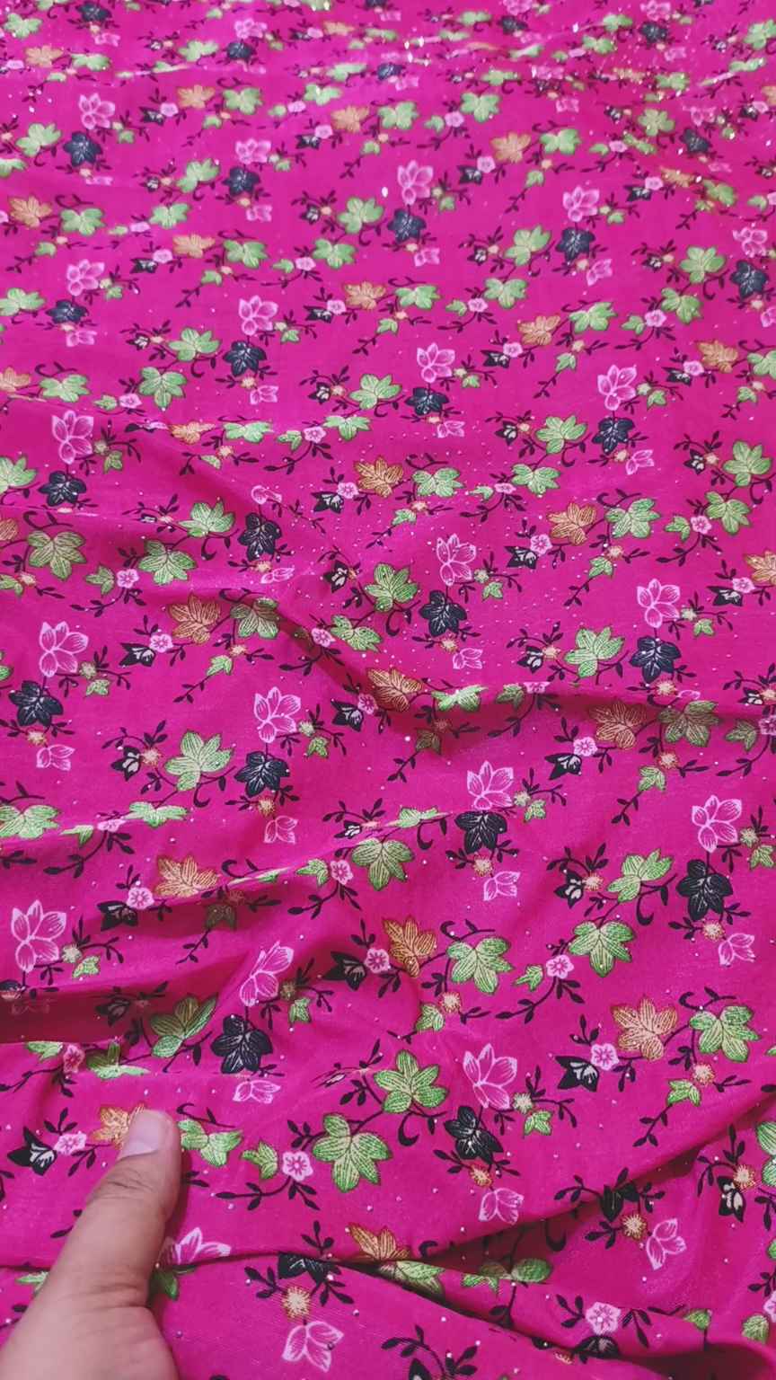 🥳 Sale Sale M-5096  Imported Korean nago wali (Jersi Velvet) Same print Shirt & Truzer 2pc