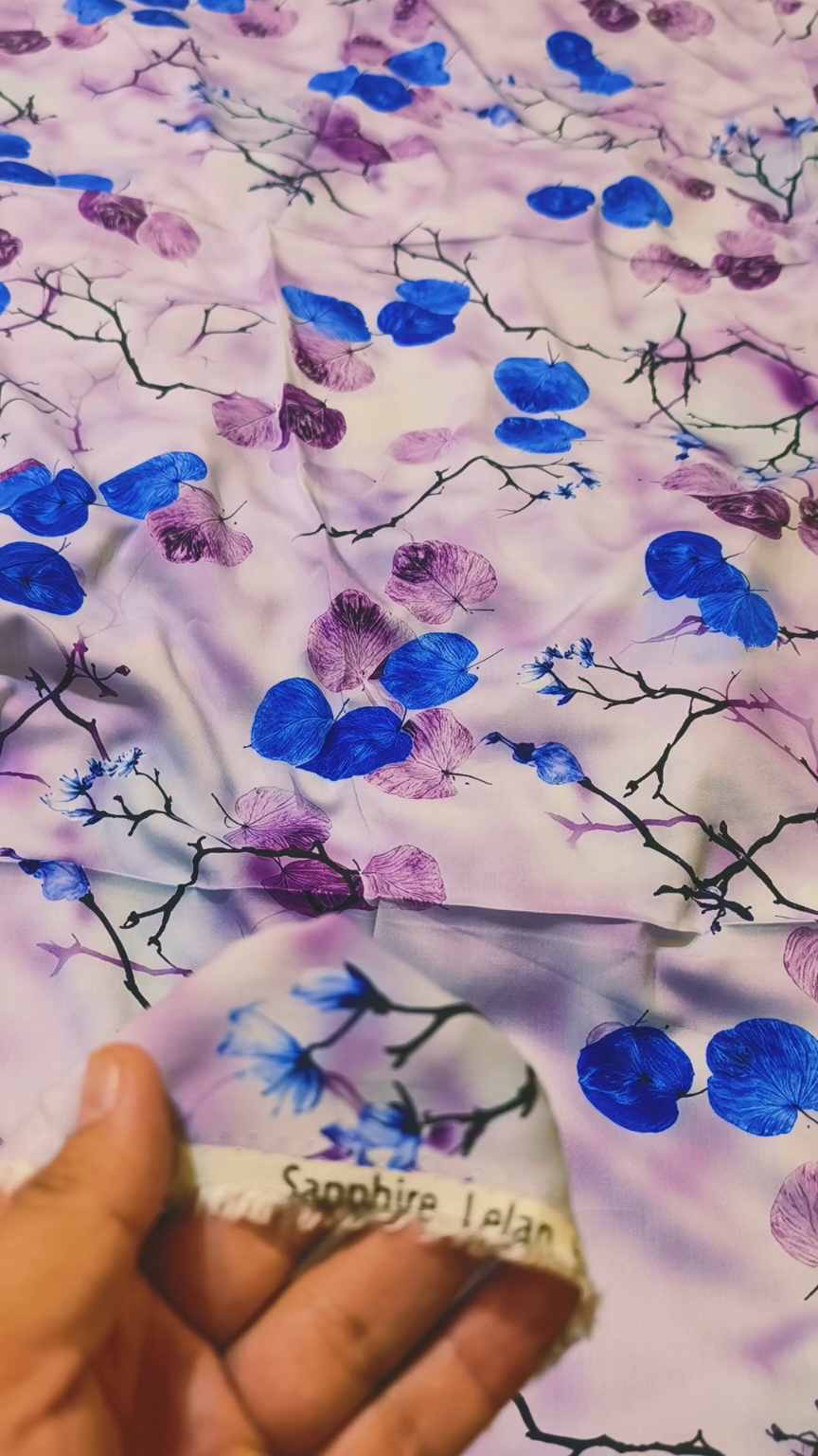 🥳 Big Discount M-1134 Rs.1490 Branded High Quality Sapphire Lelin Same print Shirt & Truzer 2pc