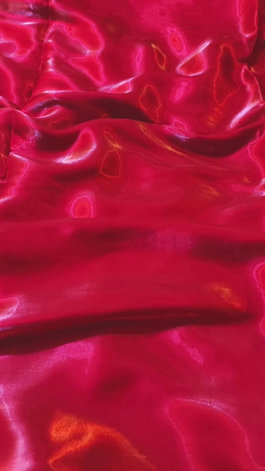 🥳 Big Sale M-1268  Rs.1490 Red Colour Imported Most Luxurious Shesha Silk Same Shirt & Truzer 2pc