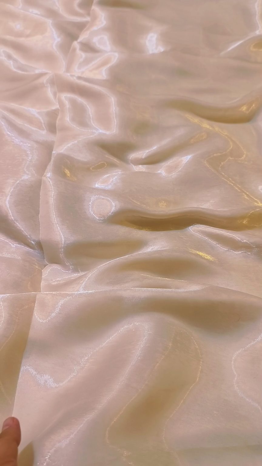 🥳 Big Sale M-1272 Rs.1490  Pearl White Imported Most Luxurious Shesha Silk Same Shirt & Truzer 2pc