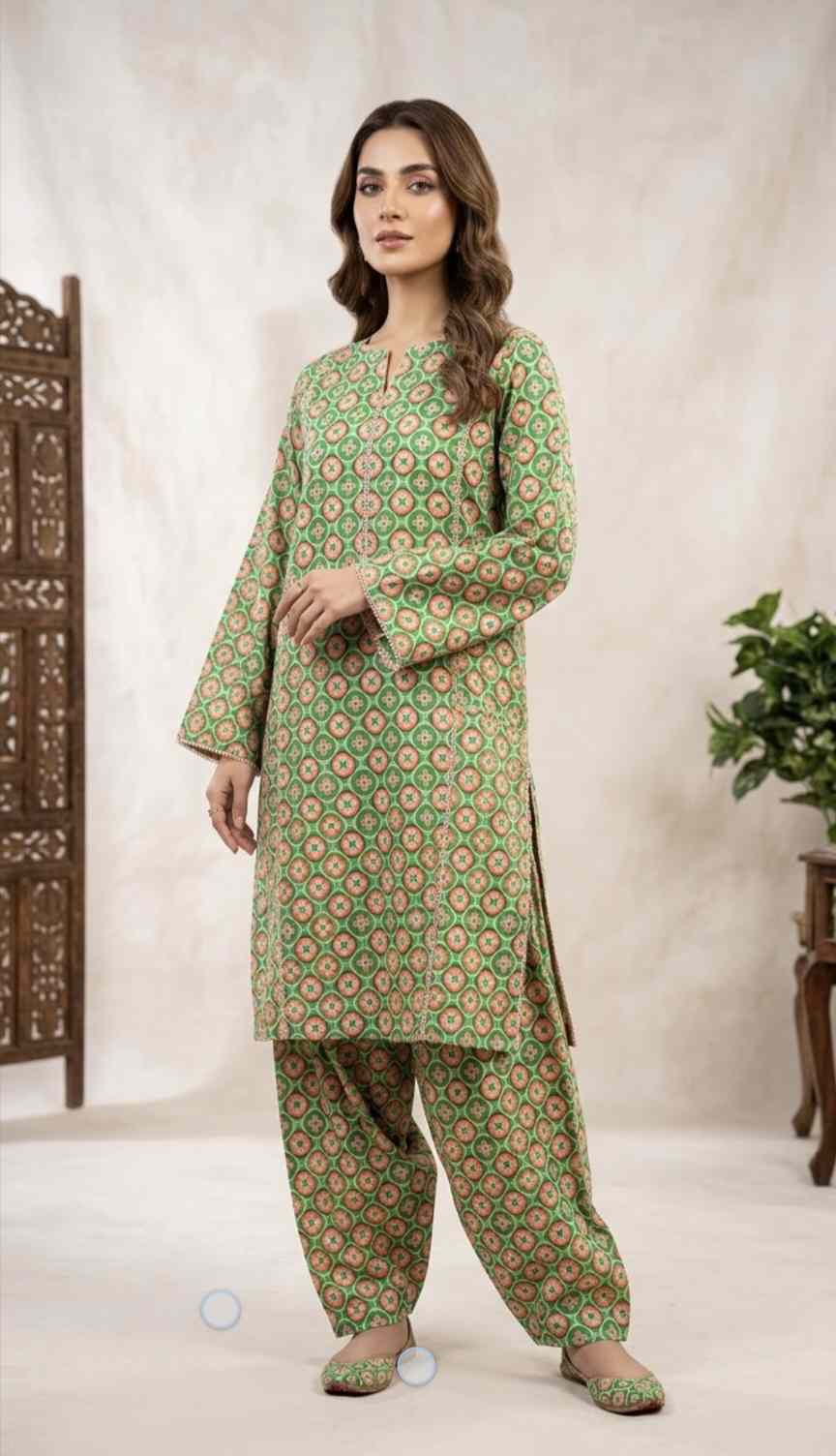 🥳 Sale Sale M-1081  Rs.1290 Imported Digital Korean Georgette Same print Shirt & Truzer 2pc