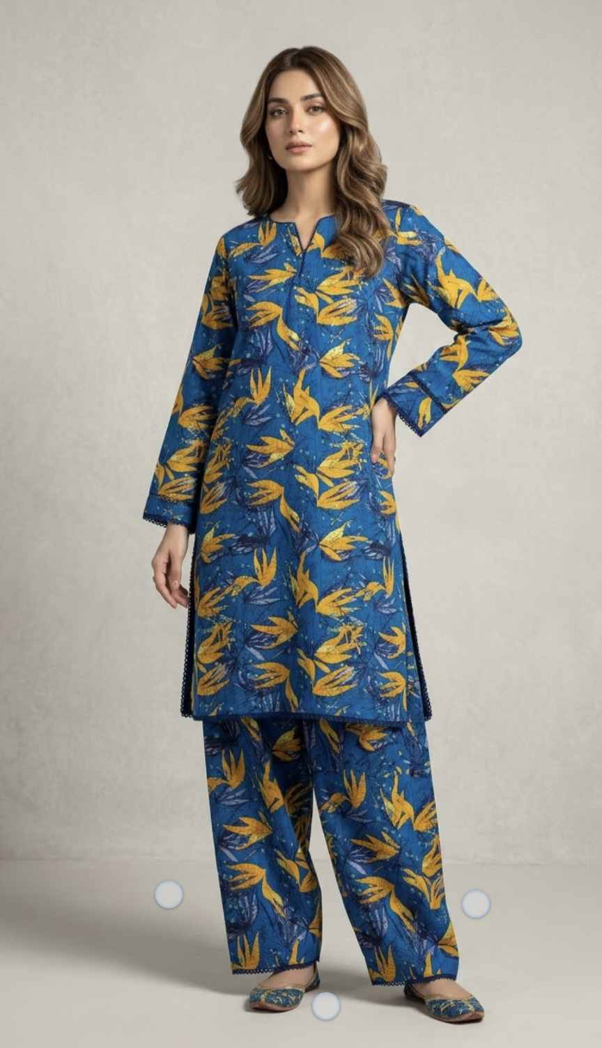 🥳 Sale Sale M-1080  Rs.1290 Imported Digital Korean Georgette Same print Shirt & Truzer 2pc
