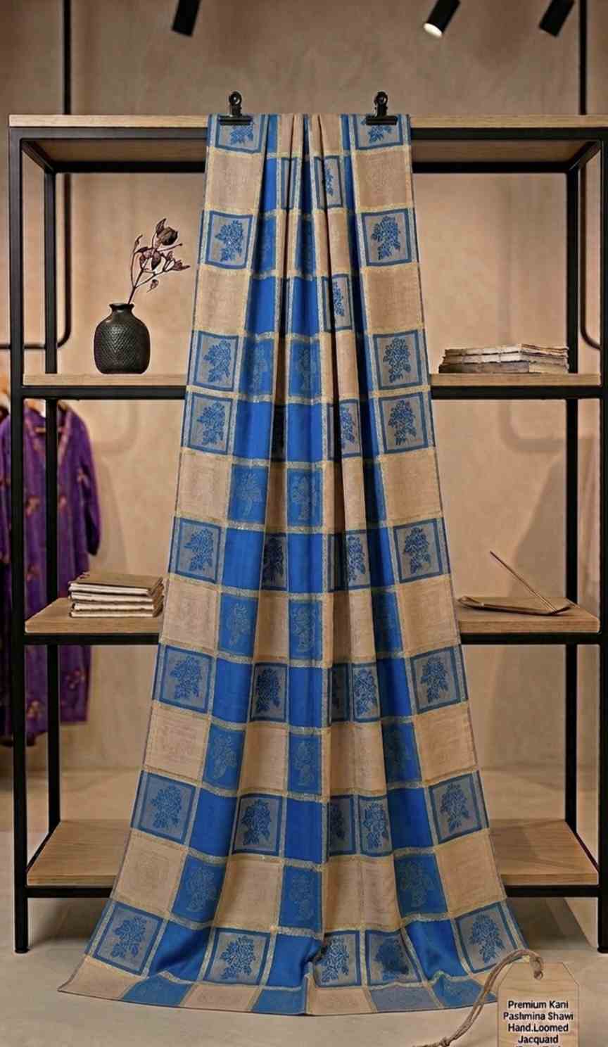 😱Big Sale M-12001  Rs.1390 ( Delivery Free) Imported Most Luxurious Full Size Winter Pashmina Jacquard Ladies Shawl (2.5 yards long by 1.25 yards wide)