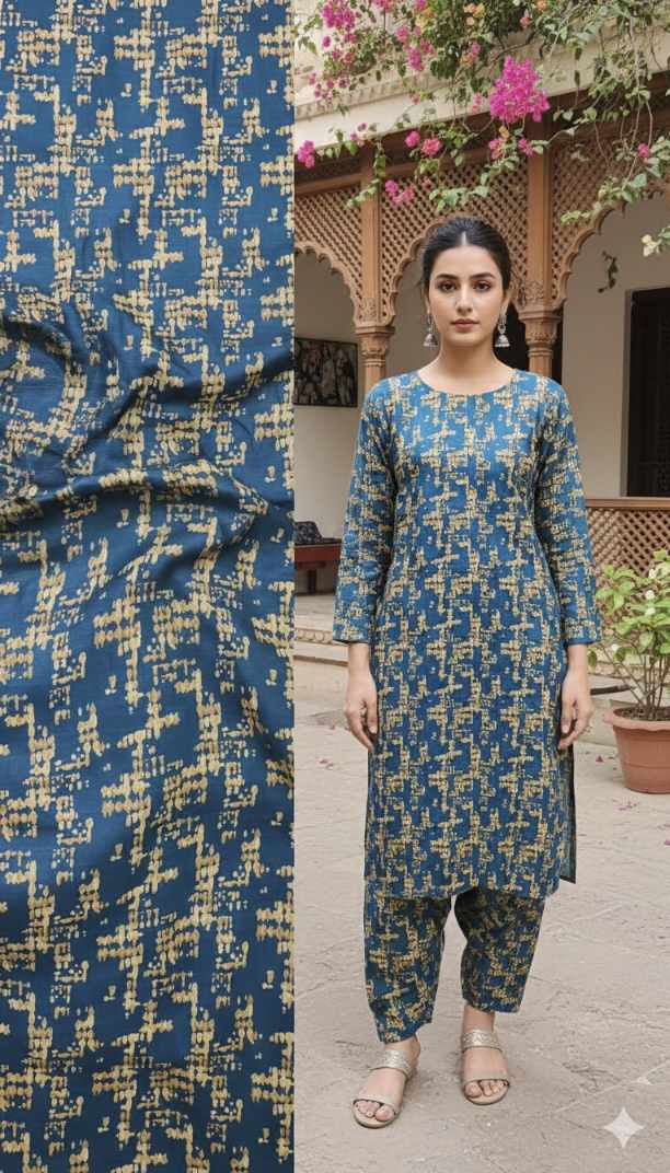 🥳 New Arrivals Sale Sale M-5503  Imported Digital Soft (Dorria Khaddar) Same print Shirt & Truzer 2pc -