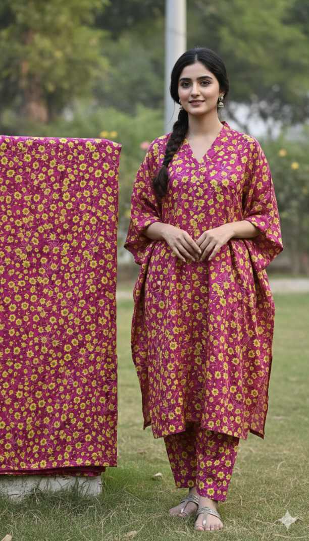 M-5494  Imported Digital (Korean Marina) Same print Shirt & Truzer 2pc