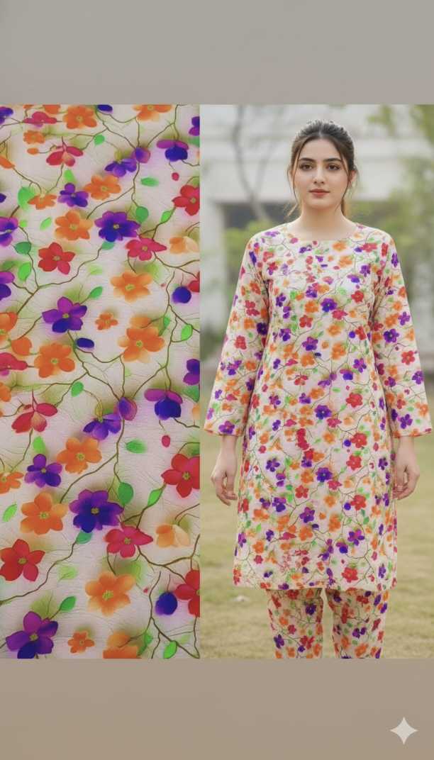 😱 New arrivals in Market M-5517  Imported Luxury 5-D Stone Lelin Same print Shirt & Truzer 2pc Most High demanding