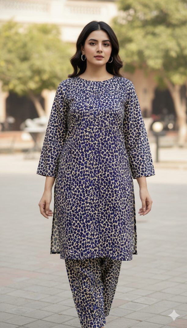 🥳 Sale Sale M-5592 Imported Digital Korean Velvet Same Print Shirt & Truzer 2pc