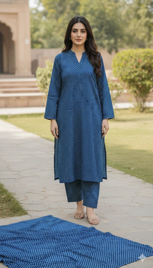 🥳 Sale Sale M-5588  Imported Digital Korean Velvet Same Print Shirt & Truzer 2pc