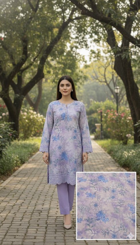 🥳 Sale Sale M-5580 Imported Shiffli Embroidery ChickenKari Lawn only shirt