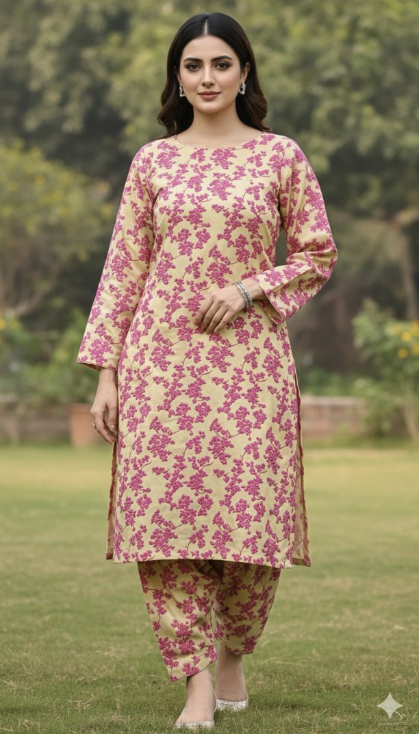 🥳 New Arrivals M-5565  Imported Luxury (Titain Marina) Same print Shirt & Truzer 2pc