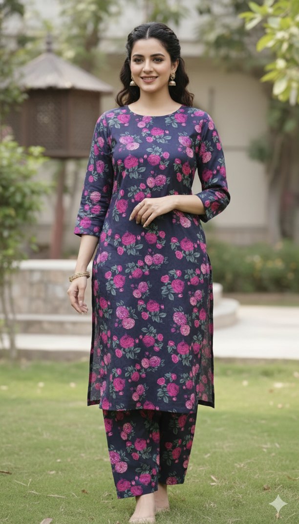 🥳 New Arrivals M-5564  Imported Luxury (Titain Marina) Same print Shirt & Truzer 2pc