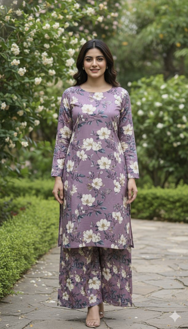 🥳 New Arrivals M-5563  Imported Luxury (Titain Marina) Same print Shirt & Truzer 2pc