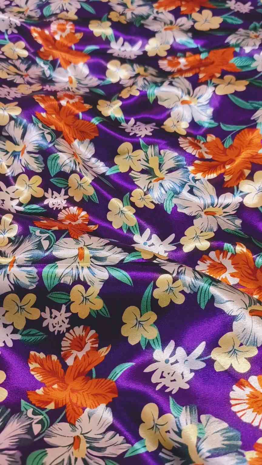 🥳 Big Sale M-1511  Rs.1290 Imported Digital Korean Winter Soft Shamoz Silk Same print Shirt & Truzer 2pc