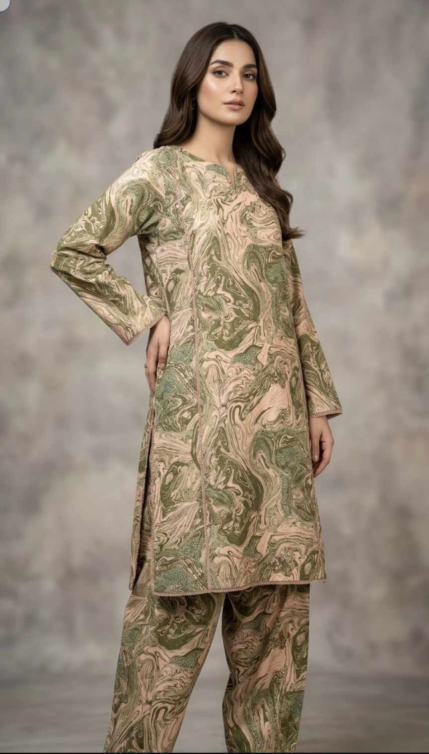 🥳 Sale Sale M-1451  Rs.1290 Imported Digital Korean Georgette Same print Shirt & Truzer 2pc