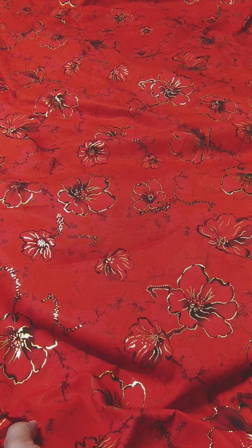 🥳 Sale Sale M-610 Rs.1490 Imported Embossed Gold Korean Winter Soft Silk Same print Shirt & Truzer 2pc
