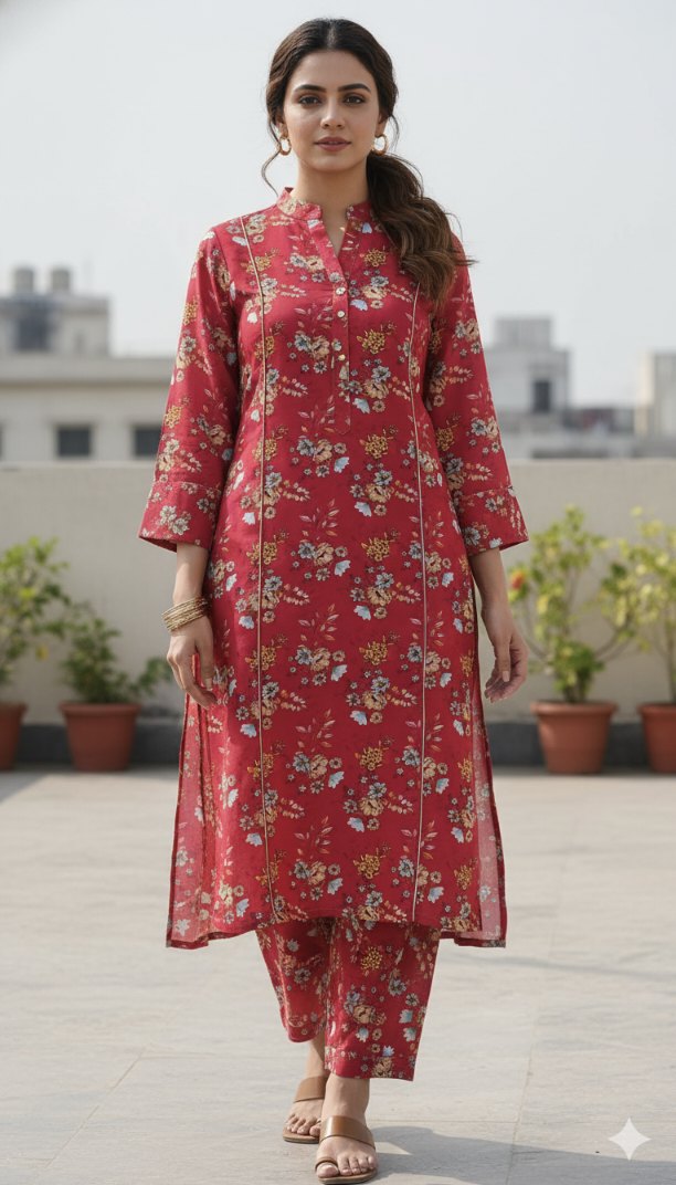 🥳 New Arrivals Sale Sale M-5690  Imported Digital Soft (Dorria Khaddar) Same print Shirt & Truzer 2pc -