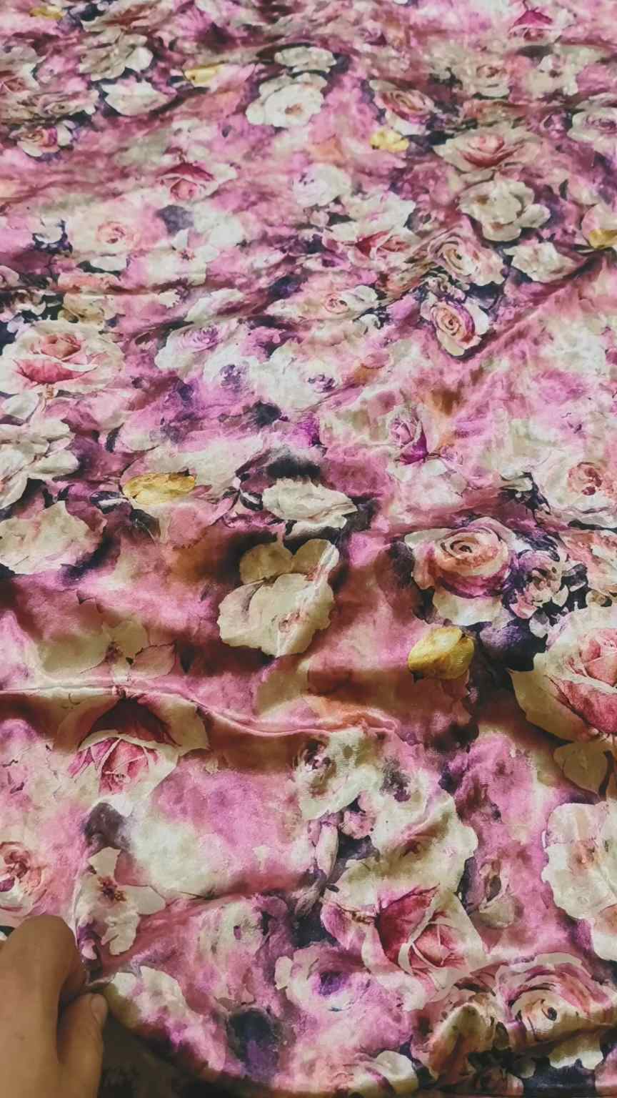 🥳 Sale Sale New Arrivals  M-5792 Imported Digital Korean (Makhmali Velvet) Same Print Shirt & Truzer 2pc