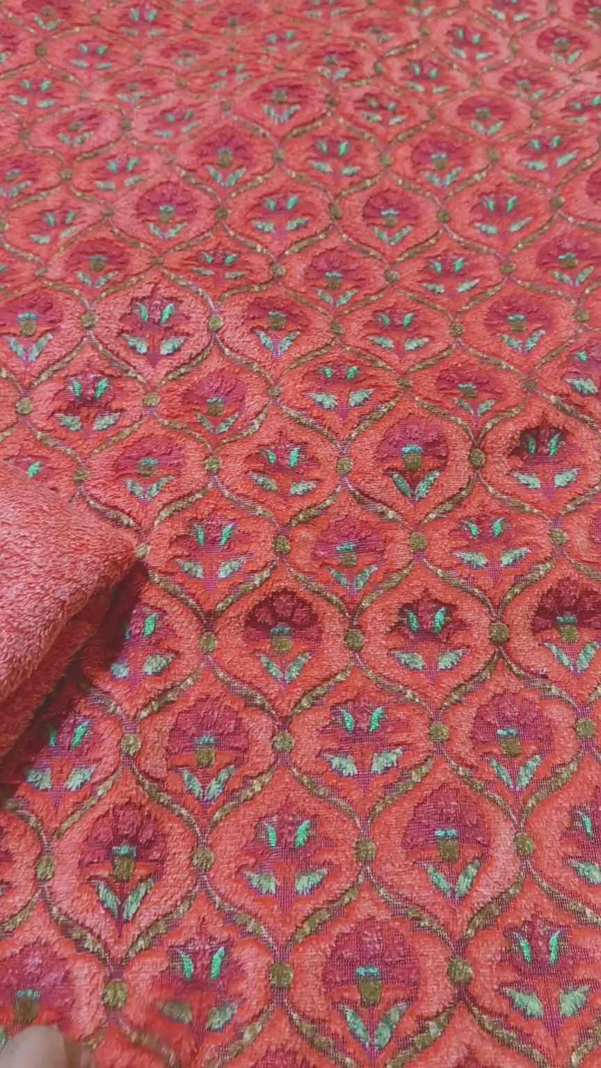 🥳 Sale Sale M-5810  Imported Self White Tone Velvet Furr 2pc