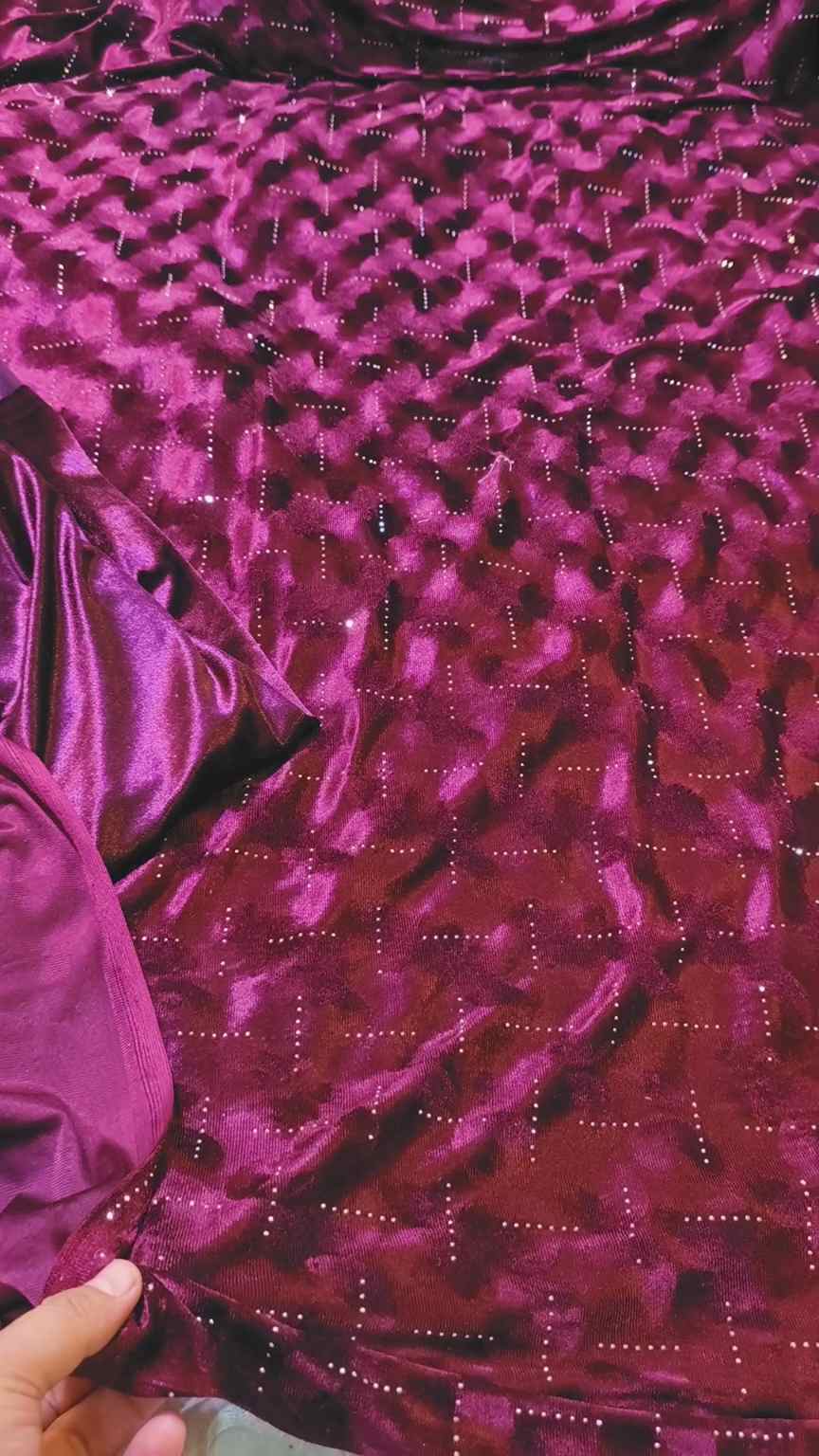 🥳 Sale Sale New Arrivals  M-5863.  Imported 3-D  Nago Wali Korean Velvet Same print Shirt & Truzer 2pc