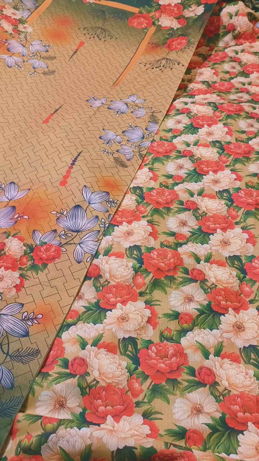 3pc 🥳😱 Sale Sale M-5853  mported Digital Dorria Soft Khadder 3pc suit