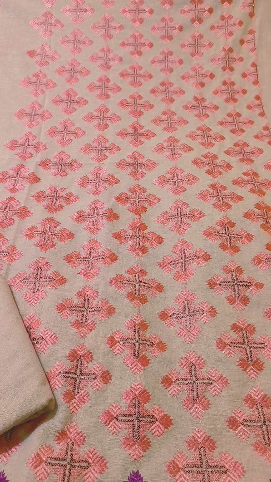 🥳 Sale Sale M-5884  Imported Breezy Embroidery in karandi Soft Khadder stuff Shirt & Truzer 2pc