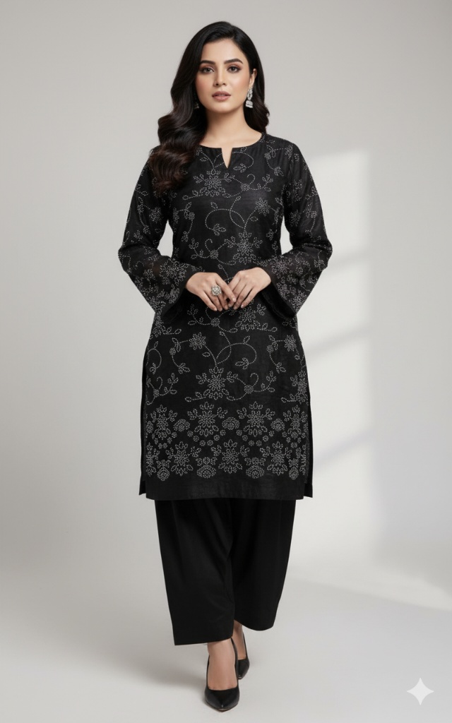 😱M-5888  Imported Fancy Nags Embroidery Shesha Silk Shirt & Kattan silk inner & Truzer