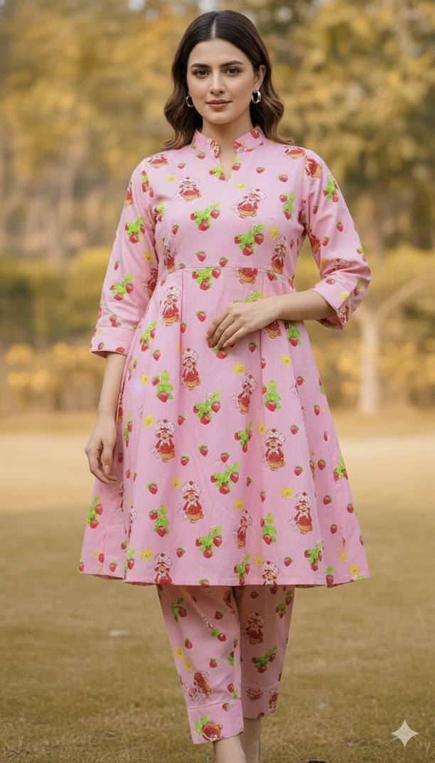 M-5970  Imported Most Luxurious (Korean Marina) Same print Shirt & Truzer 2pc