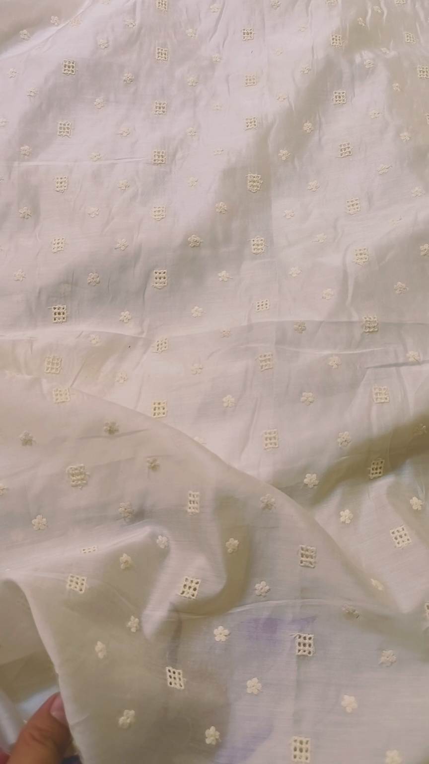 🥳 Sale Sale M-6094  Imported Shiffli Embroidery ChickenKari In premium Silky Lawn Lawn only shirt