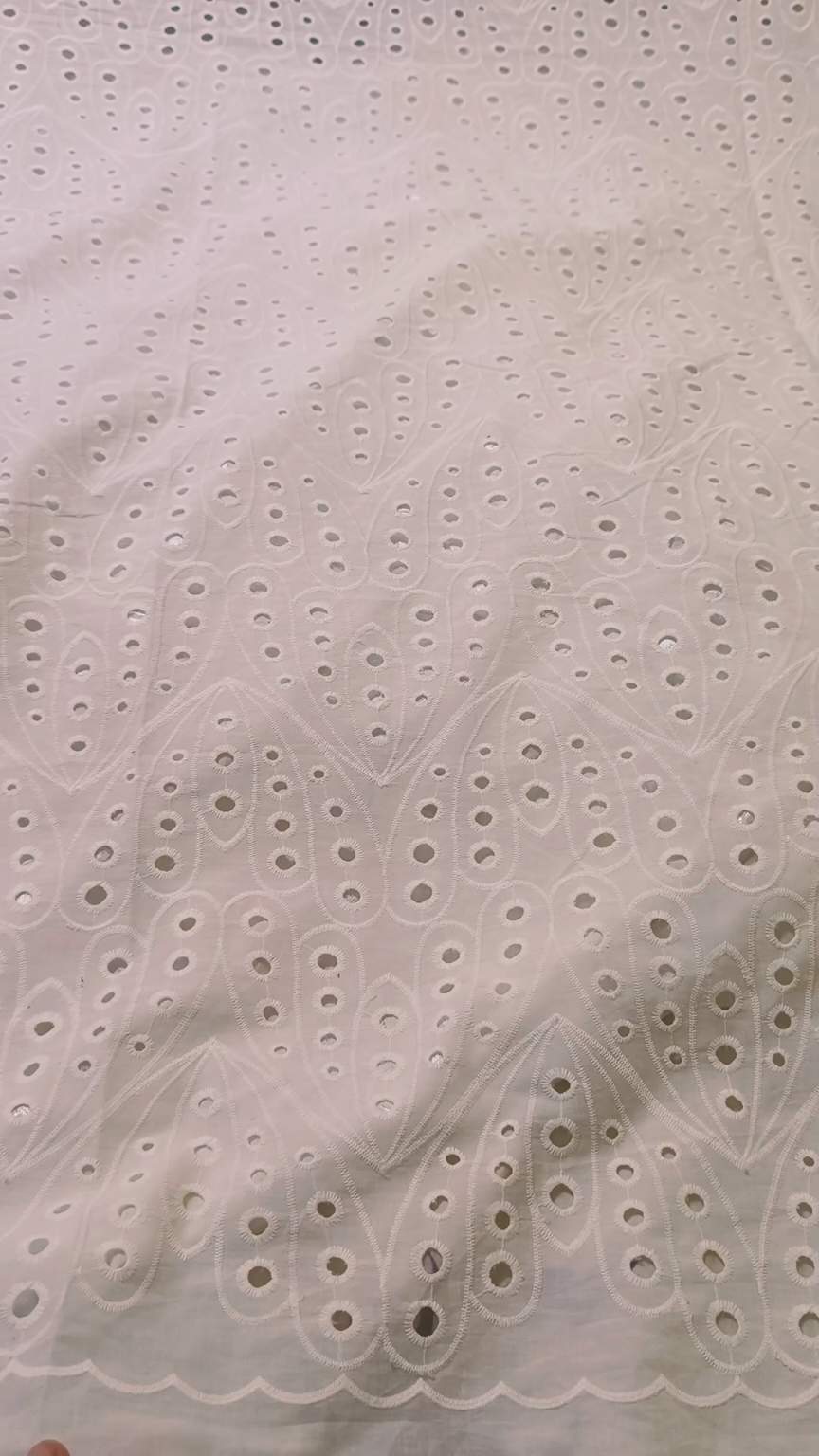 🥳 Sale Sale M-6090  Imported Shiffli Embroidery ChickenKari Cambric Stuff (Winter + Summer) only shirt -