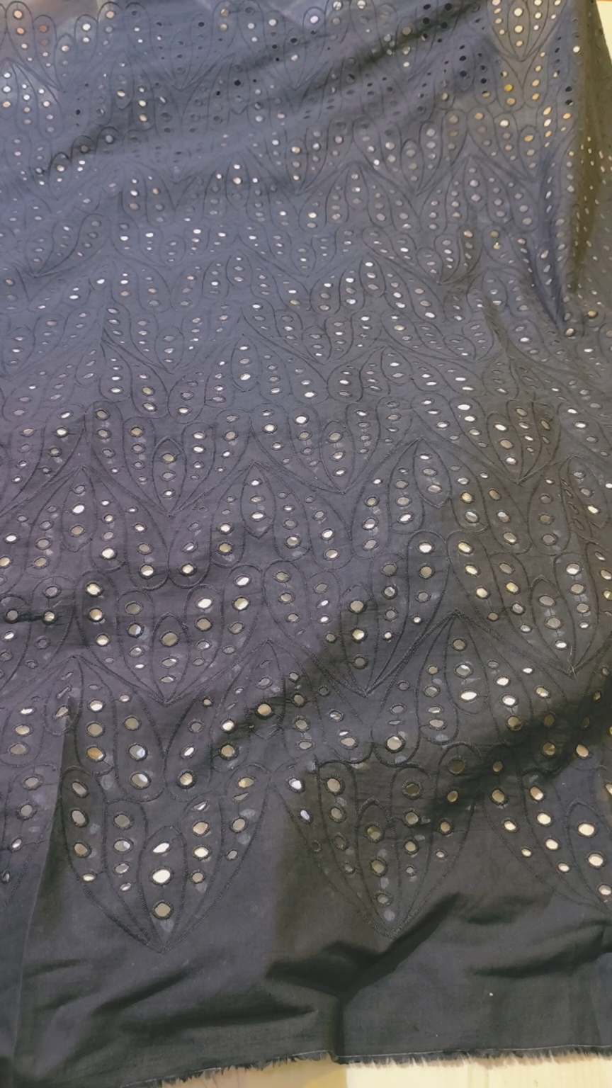 🥳 Sale Sale M-6089  Imported Shiffli Embroidery ChickenKari Cambric Stuff (Winter + Summer) only shirt -