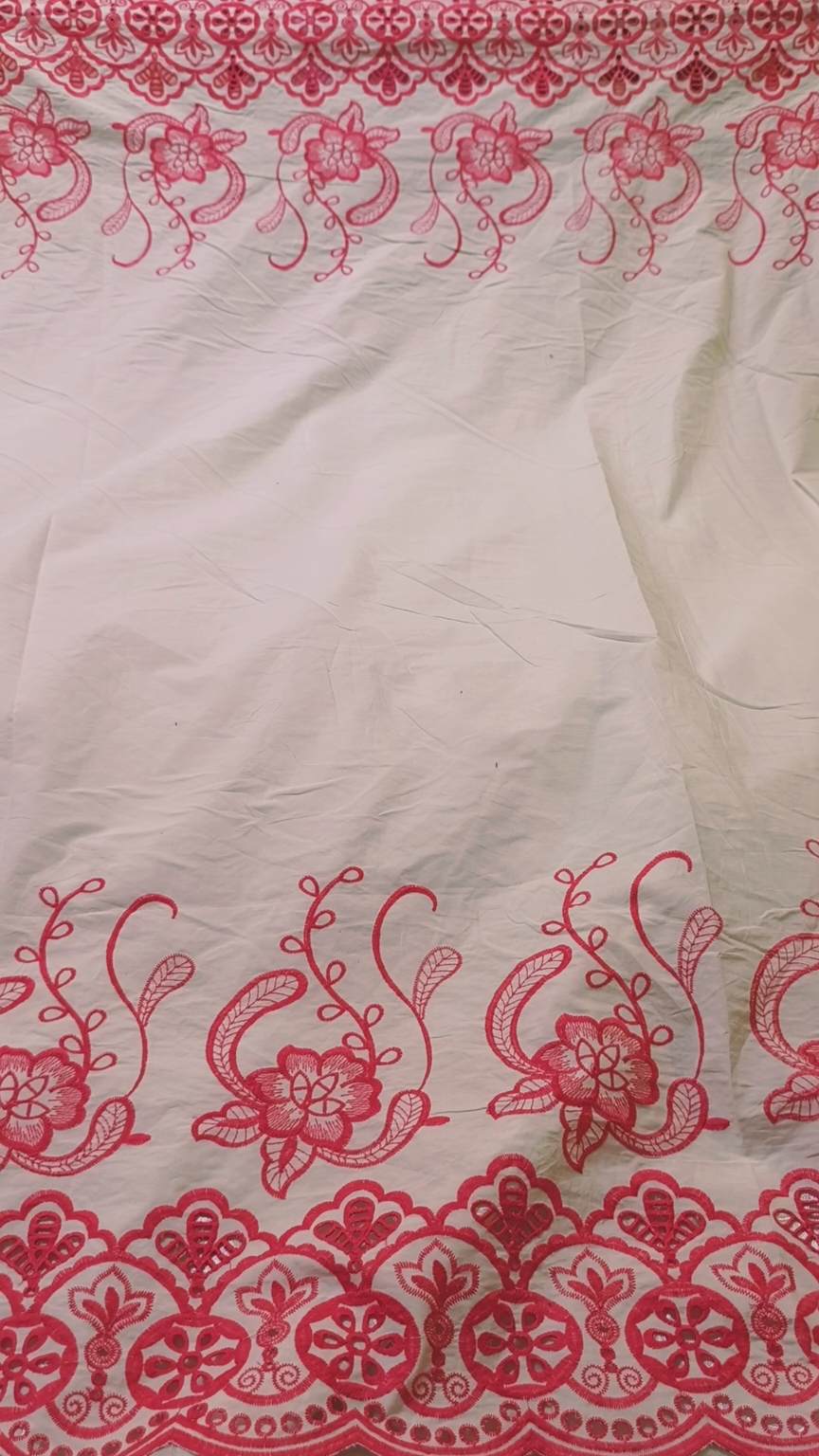 🥳 Sale Sale M-6083  Imported Shiffli Embroidery ChickenKari Cambric Stuff (Winter + Summer) only shirt -