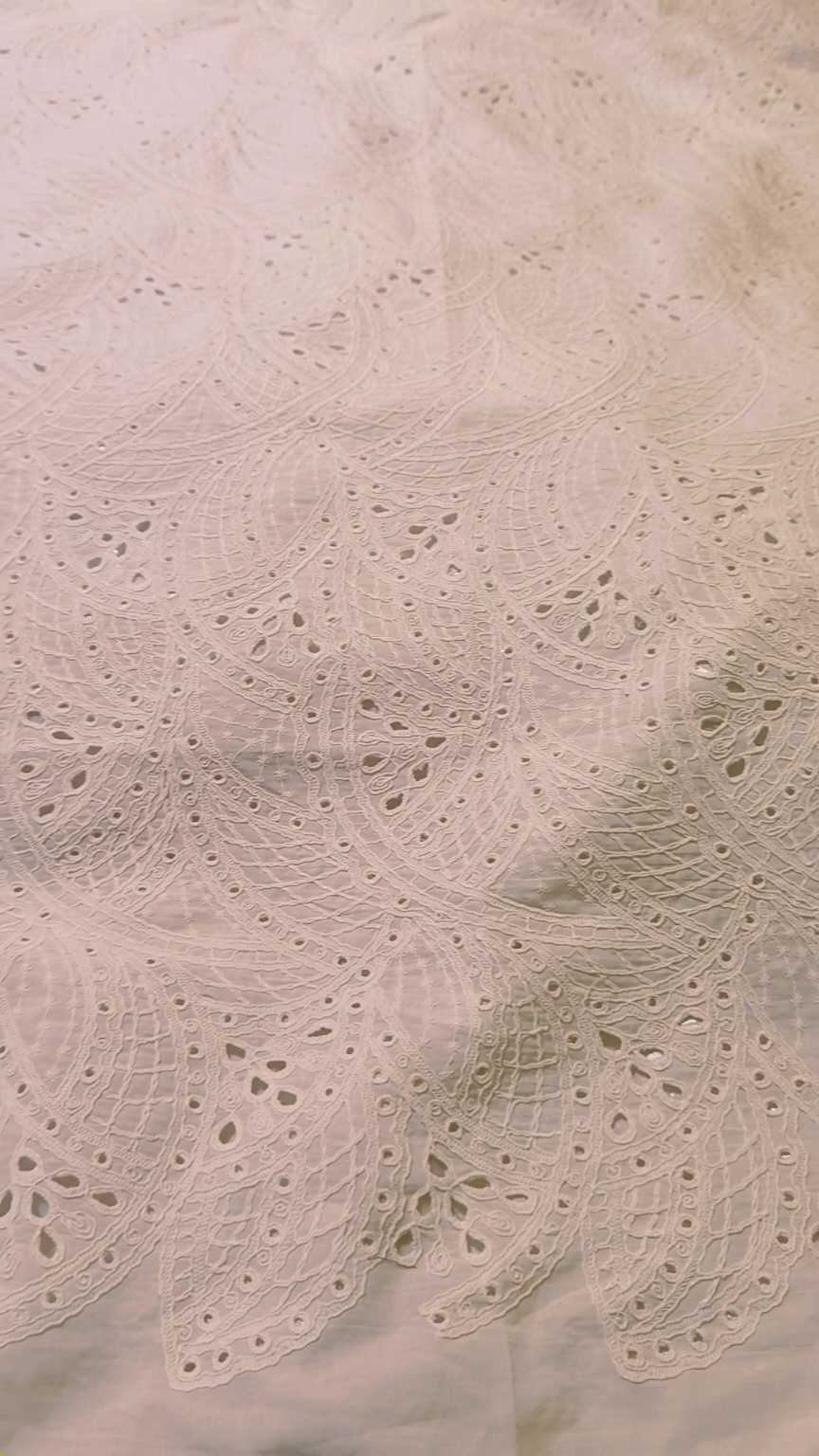 🥳 Sale Sale M-6082  Imported Shiffli Embroidery ChickenKari Cambric Stuff (Winter + Summer) only shirt -