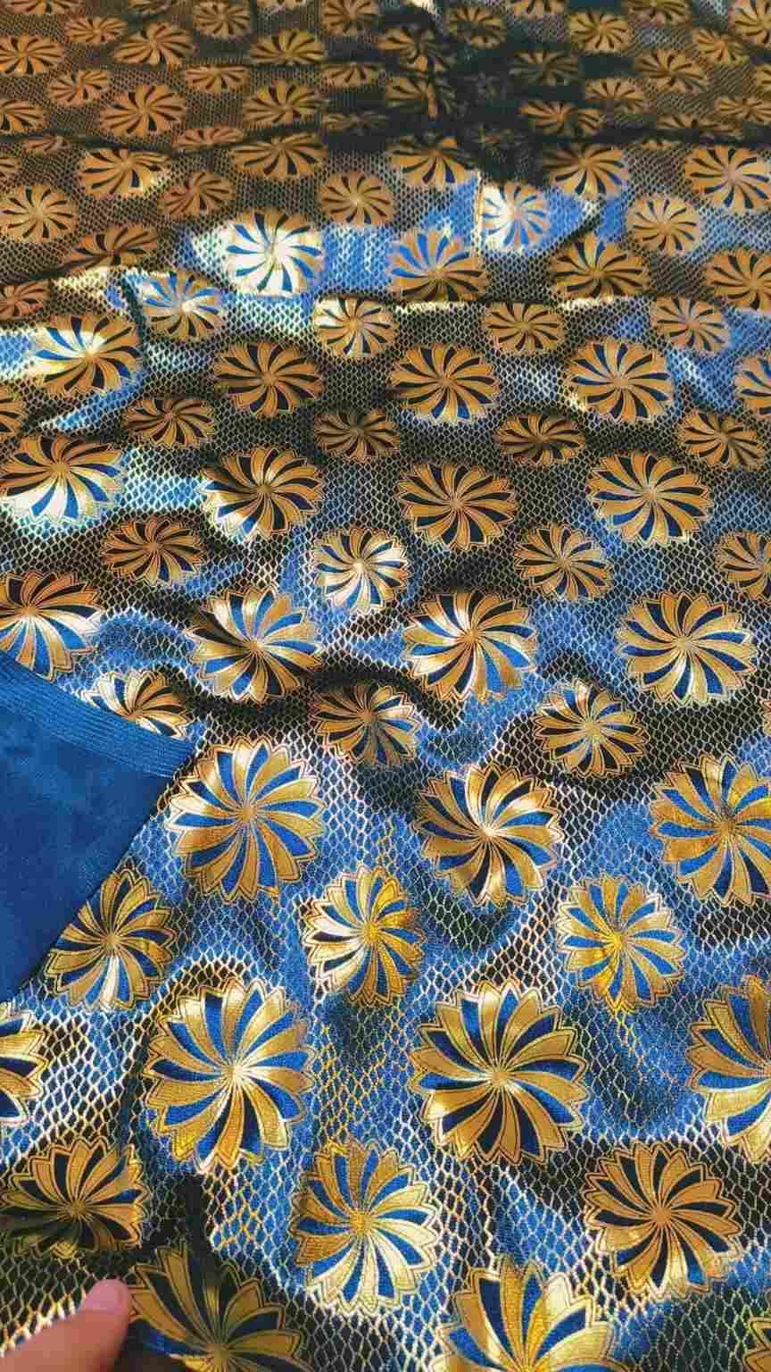 🥳 Sale Sale  M-6120  Imported Korean fancy Shesha Velvet in Embossed Gold Same print Shirt & Truzer 2pc