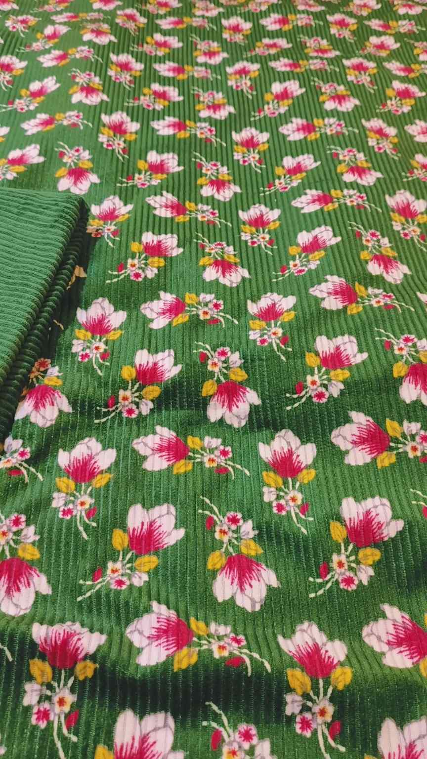 M-6221 Imported Korean Kotrai Velvet Furr Same Stuff Shirt& Truzer 2pc