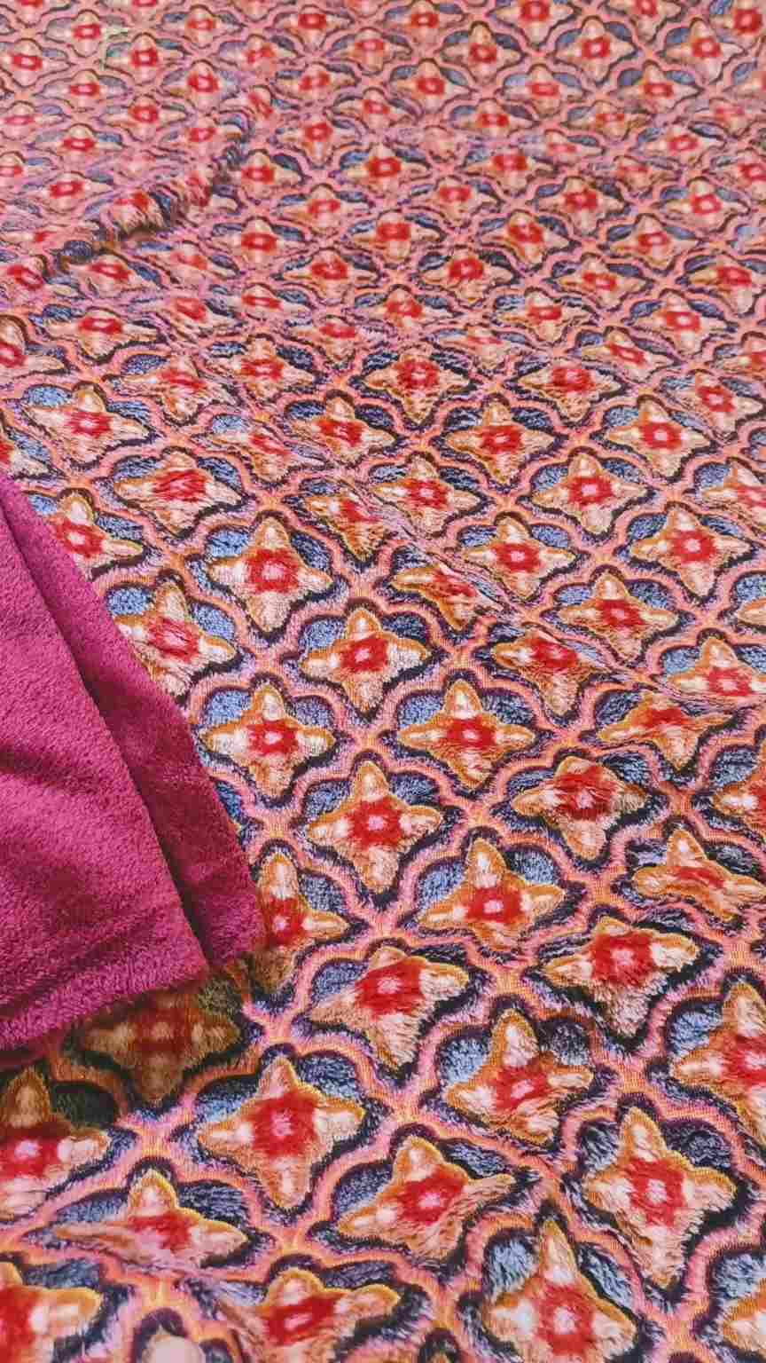 🥳 Sale Sale M-6271  Imported Korean fancy 3-D palachi velvet Furr   Shirt & Trouser 2pc