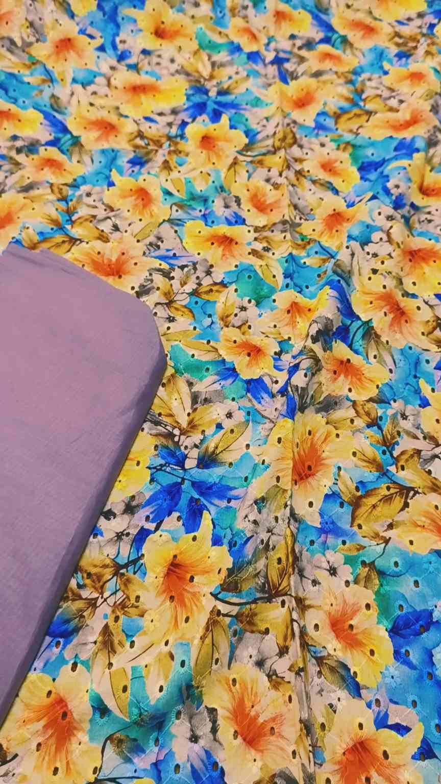 Last Sale Sale..M-7353  Detail in video chickenkari Lawn 2pc