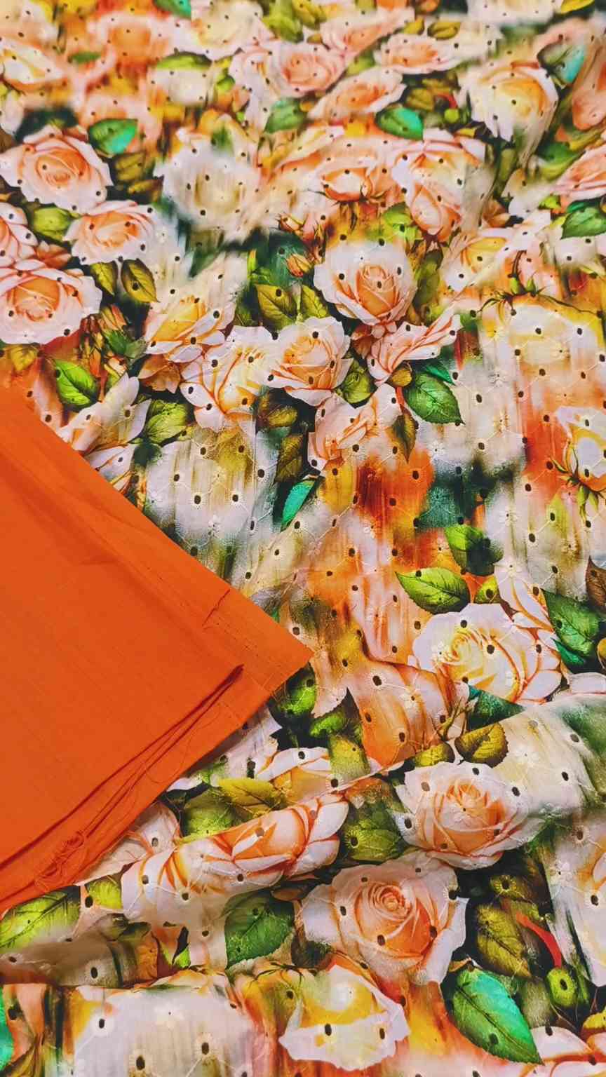 Last Sale Sale..M-7351  Detail in video chickenkari Lawn 2pc