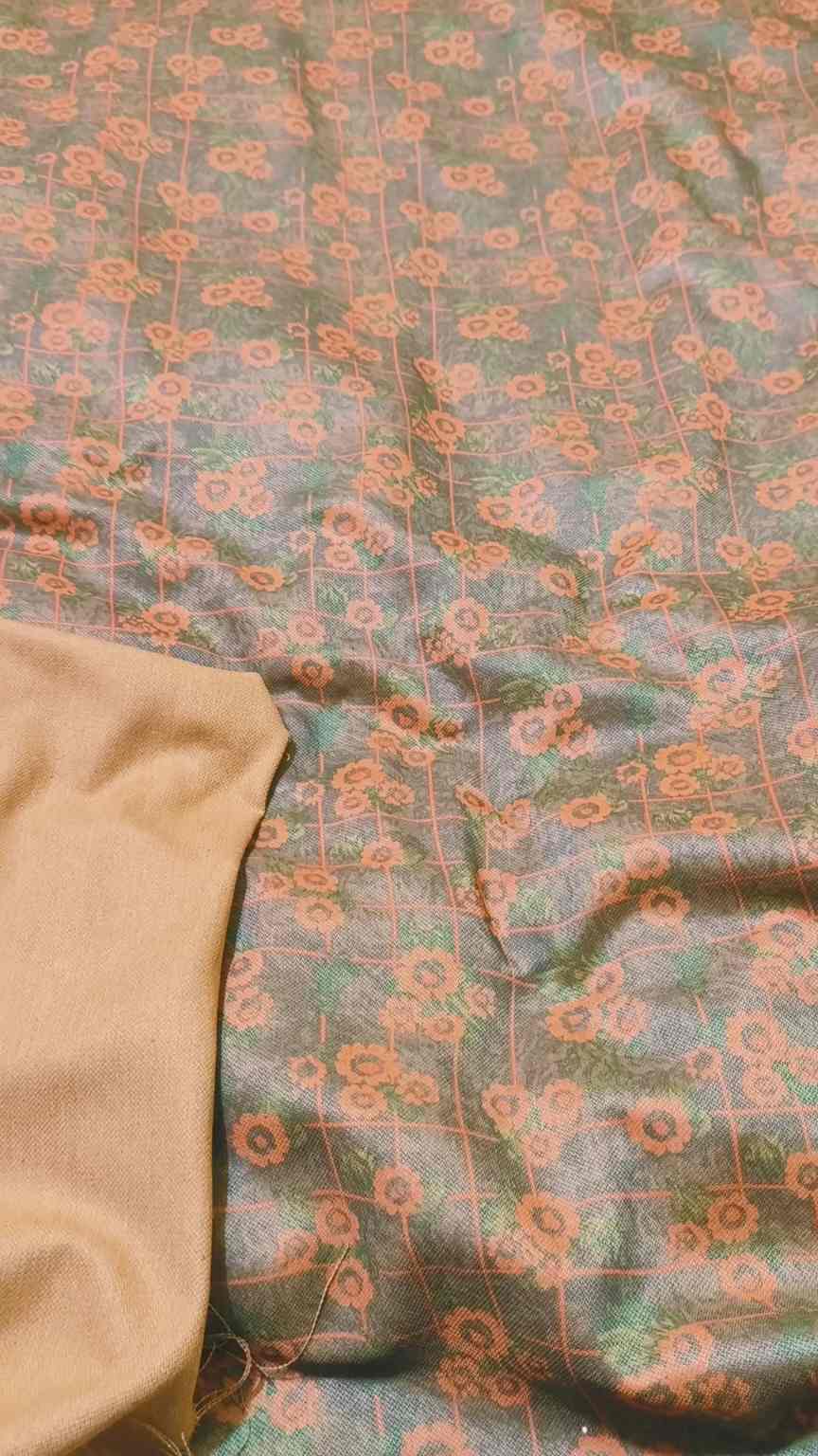 🥳 Sale Sale M-6393 Imported Korean 😱(Camel Wool) Same print shirt & Truzer 2pc
