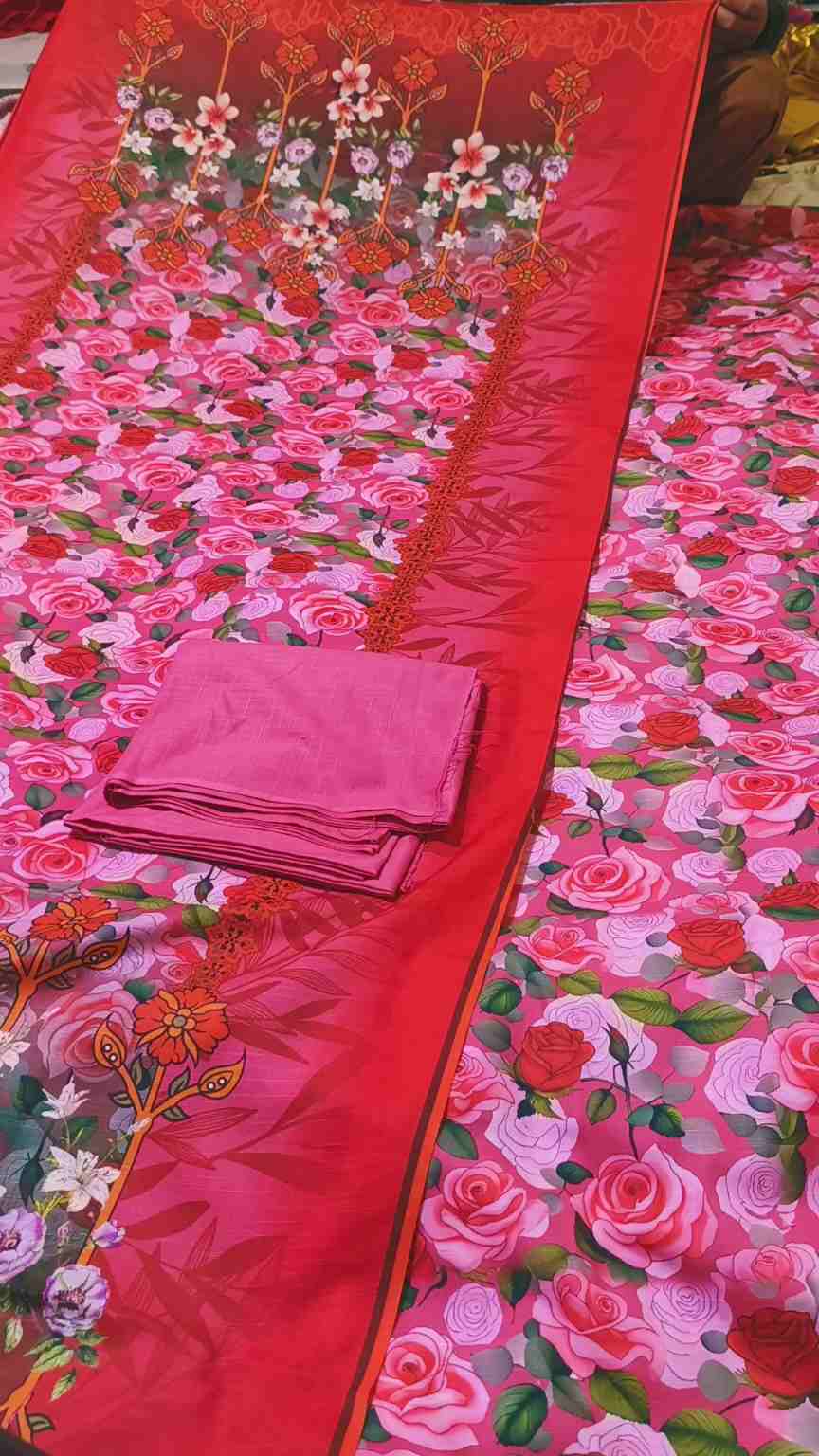3pc 🥳😱 Sale Sale M-6360 Imported Digital Dorria Soft Khadder 3pc suit